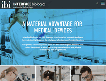 Tablet Screenshot of interfacebiologics.com